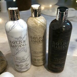Baylis & Harding Elements Body Wash Set - White, Pink, Black